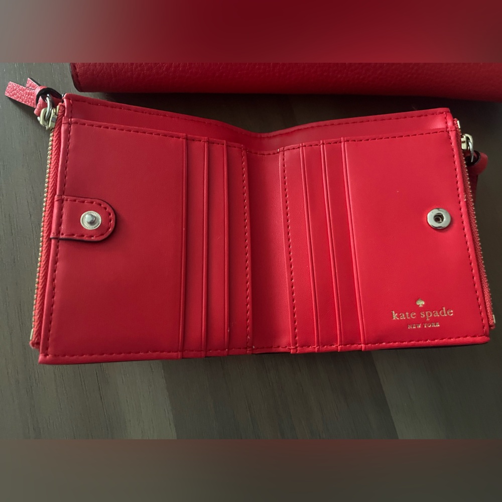 Kate Spade Flynn Street Valencia Prickly Pear Leather bag & wallet - Picture 12 of 14